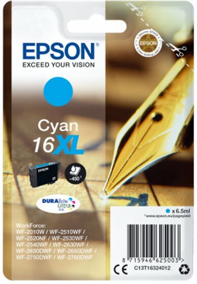 Epson Singlepack T16324012 Cyan 16XL DURABrite - azurová