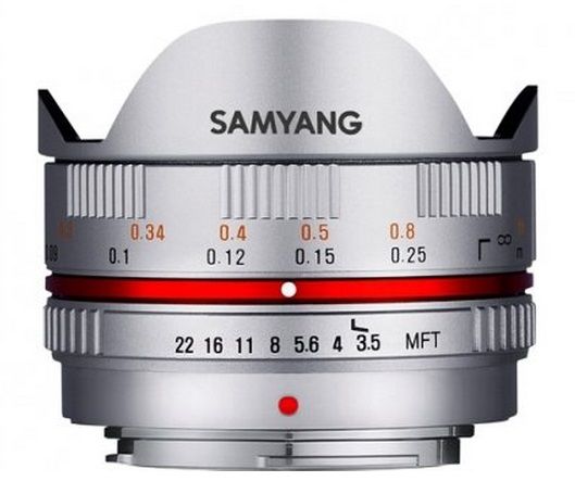 Samyang 7,5 mm f/3,5 pro micro 4/3 stříbrný