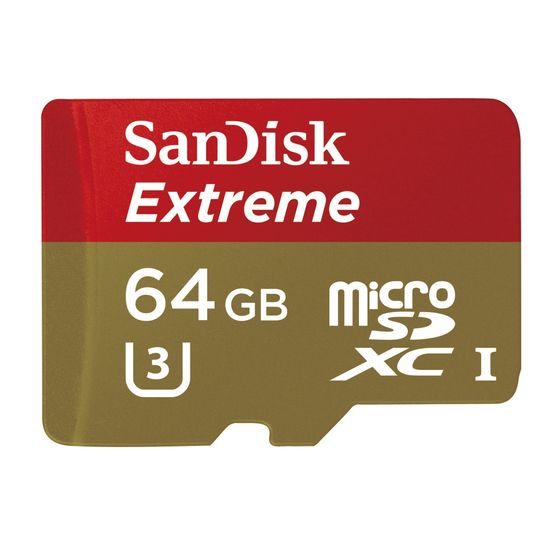 SanDisk Micro SDHC 64GB Extreme 90 MB/s Class 10 UHS-I U3 + Adaptér