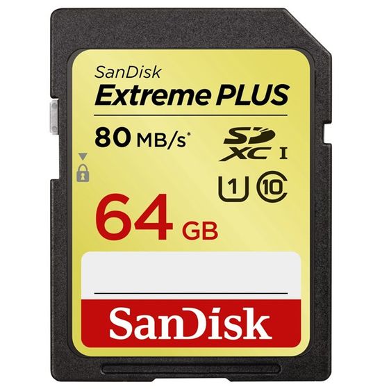 SanDisk SDXC 64GB EXTREME Plus 80MB/s UHS-I