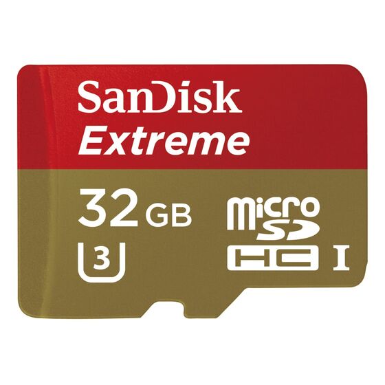 SanDisk Micro SDHC 32GB Extreme 90 MB/s Class 10 UHS-I U3 + Adaptér