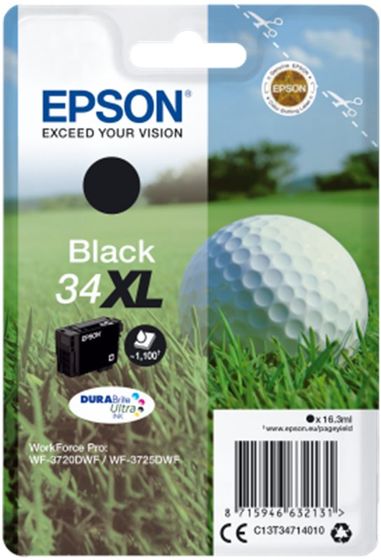 Epson Singlepack T34714010 Black 34 XL DURABrite - černá