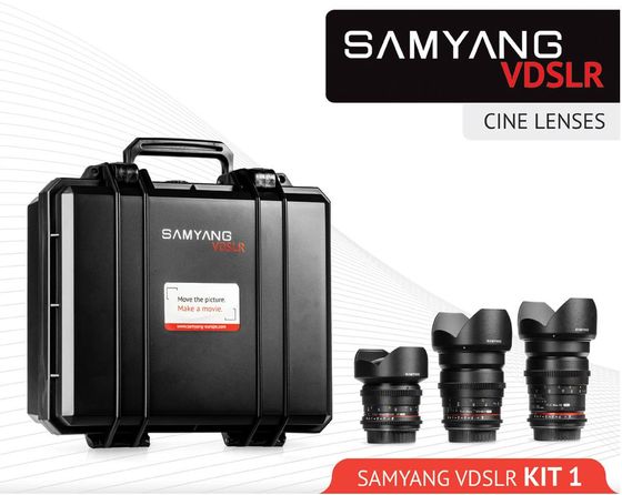 Samyang 14mm,24mm,35mm VDSLR Kit 1 pro Canon