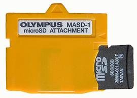 Olympus redukce MASD-1 na Micro SD karty