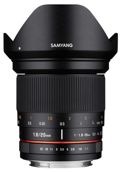 Samyang 20 mm f/1,8 ED AS UMC pro Canon EF