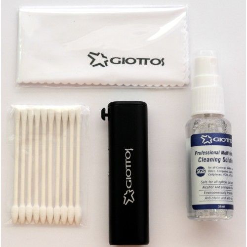 Giottos CL1011 čistící set (utěrka, štětec, kapalina, tyčinky)