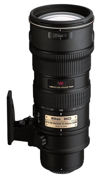 Nikon 70-200 mm F2,8G AF-S VR IF ČERNÝ s HB-29 / CL-M2