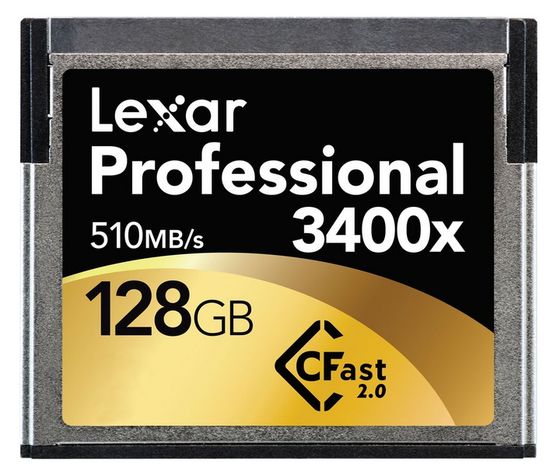 Lexar 128GB CF Professional 3400x CFast 2.0 510MB/s