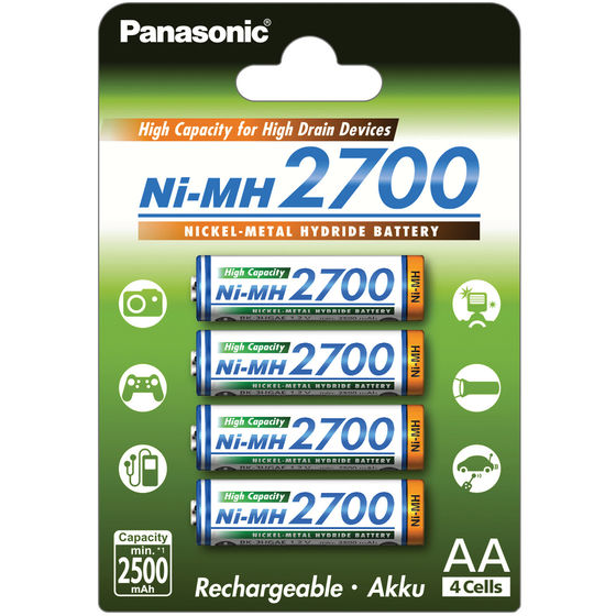 Panasonic NI-MH AA baterie 2700 mAh 4 ks
