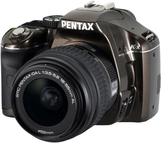 Pentax K-x hnědý + 18-55 mm