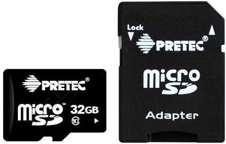 Pretec Micro SD (SDHC Class 10) 32GB karta + adaptér SD