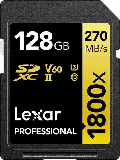 Lexar SDXC 128GB 1800x Professional Class 10 UHS-II U3 (V60)