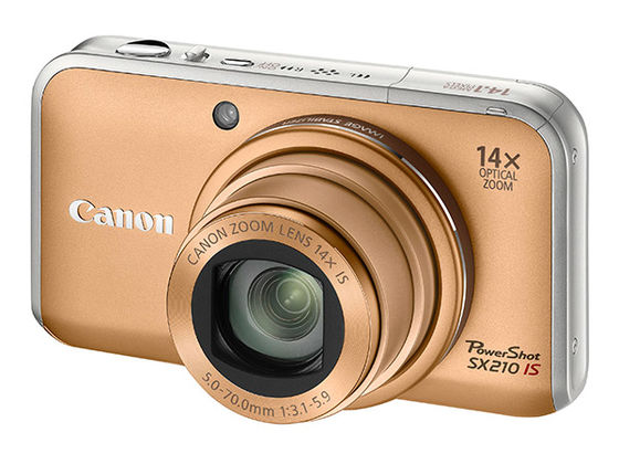 Canon PowerShot SX210 IS zlatý