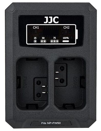 JJC duální USB nabíječka pro akumulátor 2× Sony NP-FW50