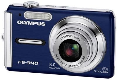 Olympus FE-340 modrý + XD 512MB karta!