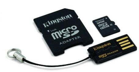 Kingston 32GB micro SD + SD adaptér + microSD čtečka Gen2 class 10