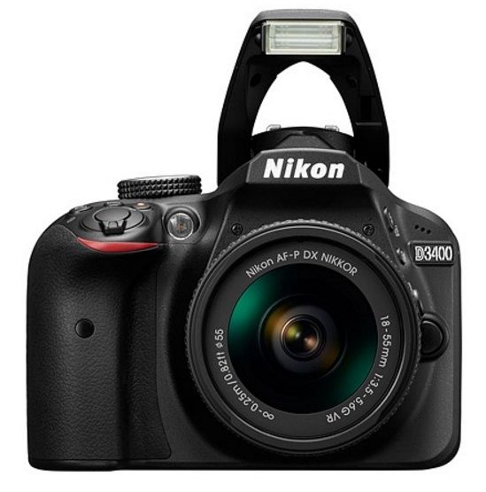 Nikon D3400 + 18-55 mm AF-P VR + 32GB karta + originální brašna + filtr ochr. 55mm + poutko na ruku!
